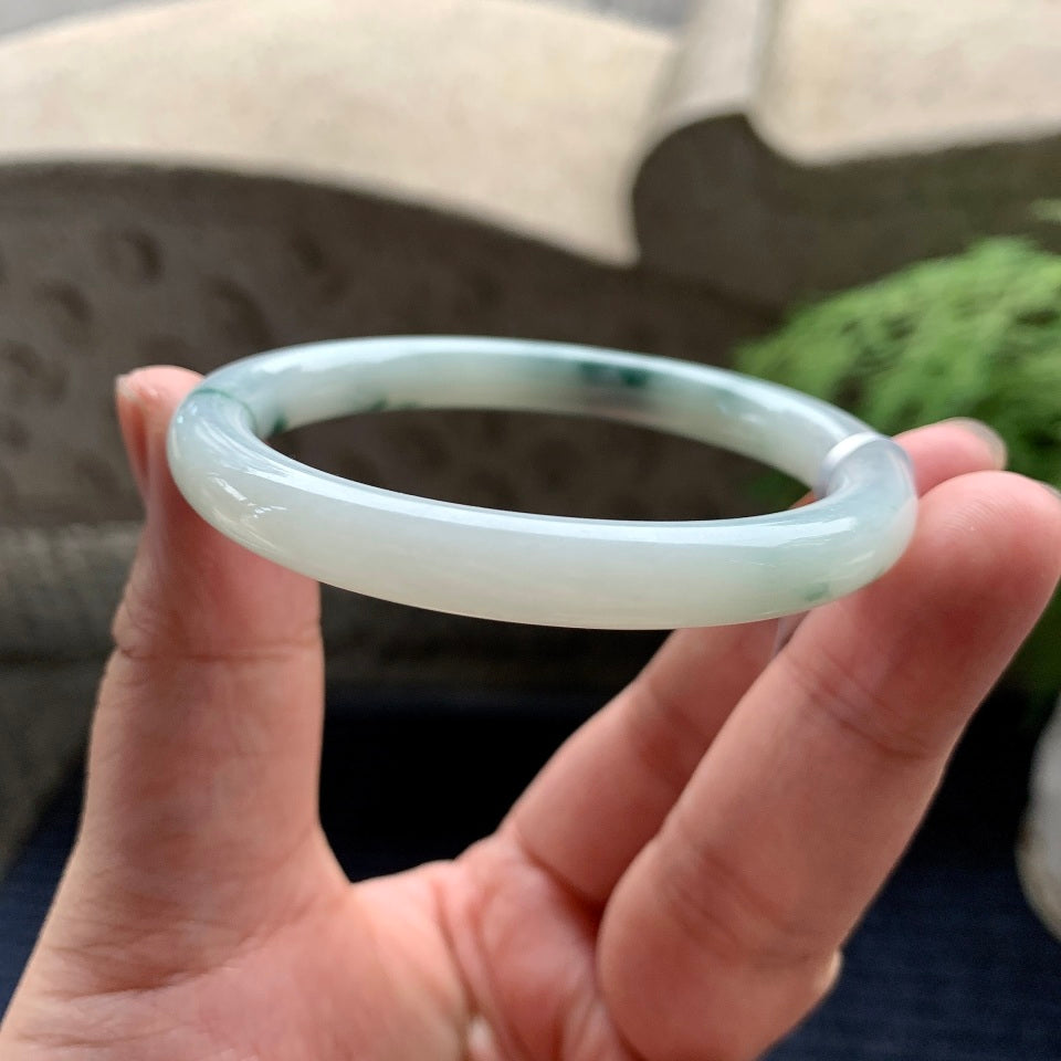 糯种飘花贵妃手镯（53.6mm）（yc093443）