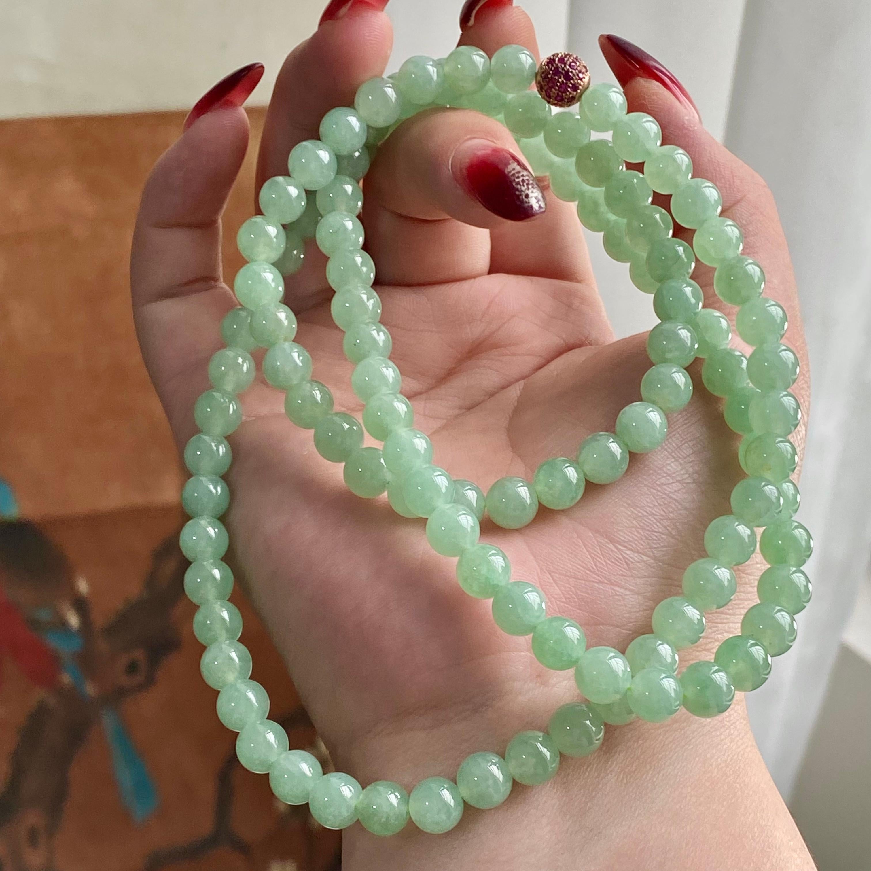 冰种晴底珠链（108颗）（yc223977）