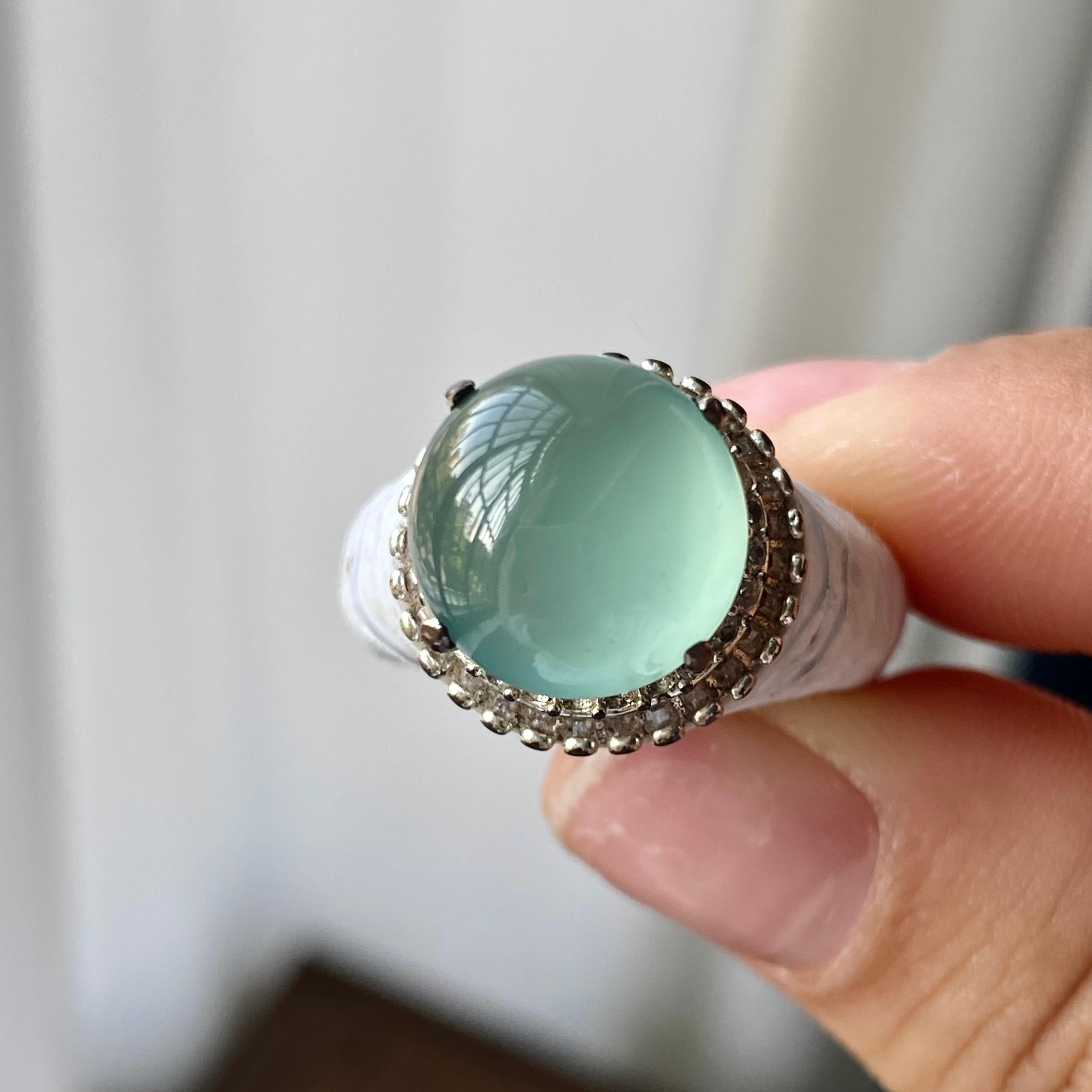 冰种晴底蛋面裸石（yc303873）