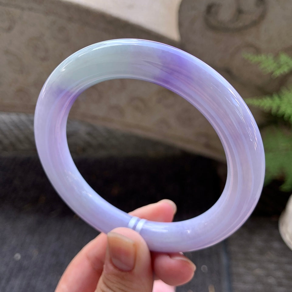 糯种紫罗兰圆条手镯（61mm）（yc029110）