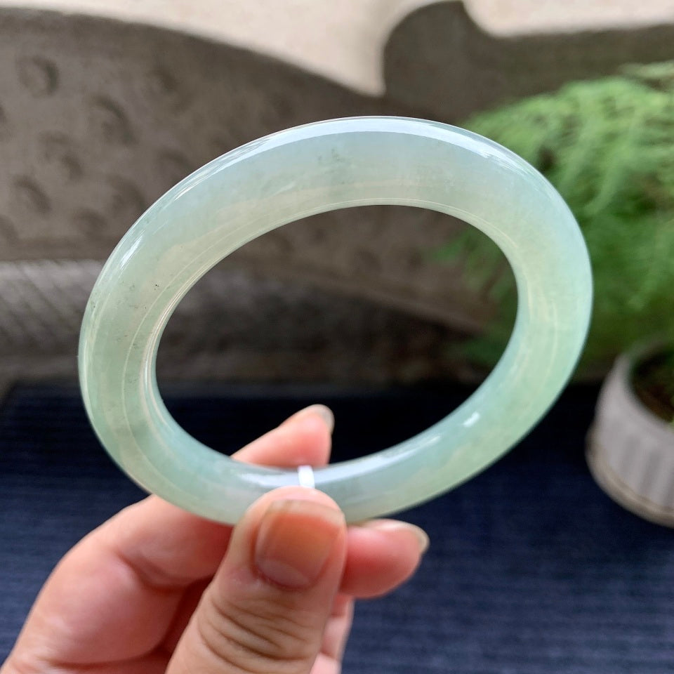 细糯种晴底圆条手镯（56.4mm）（yc096583）