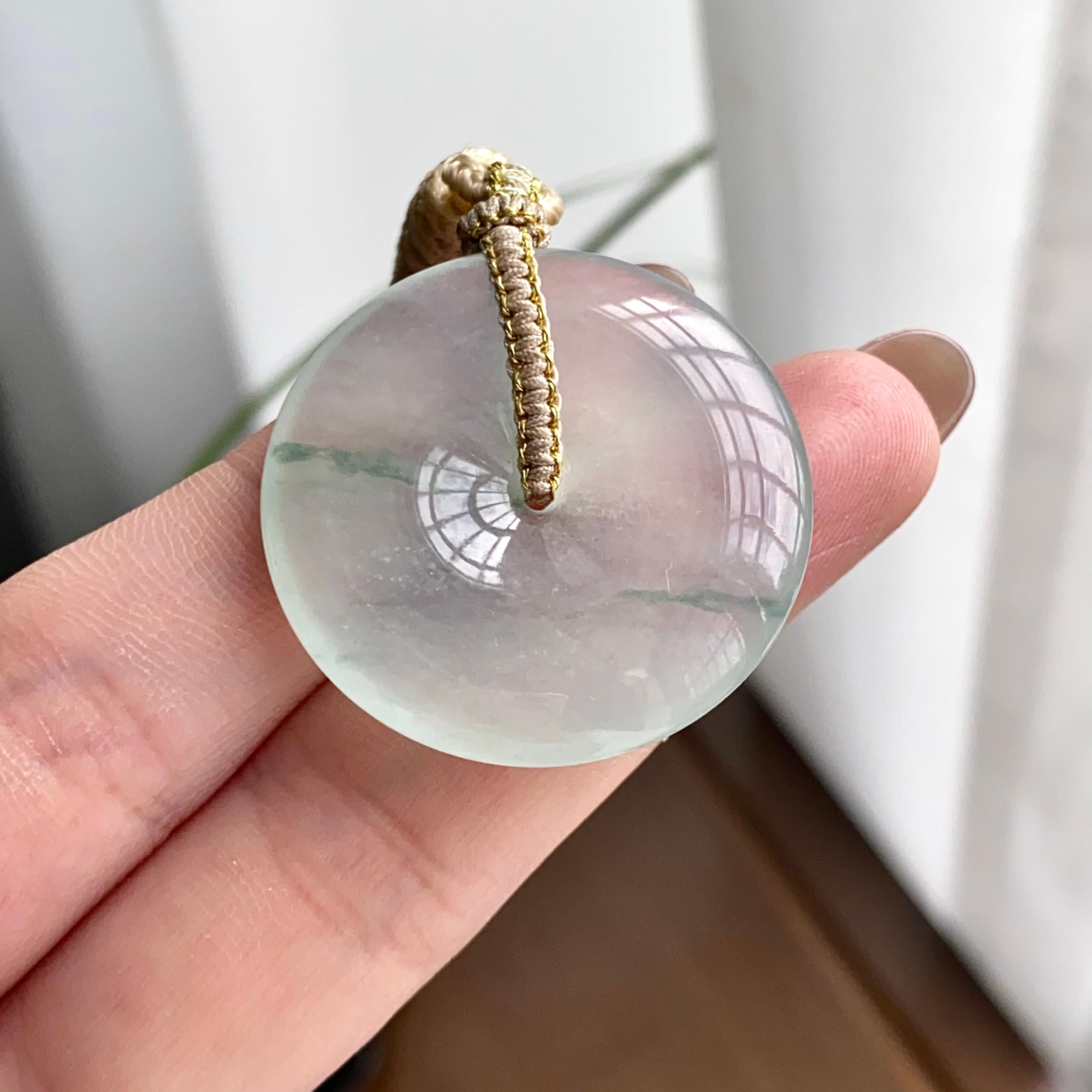 冰种飘花平安扣吊坠（yc262764）