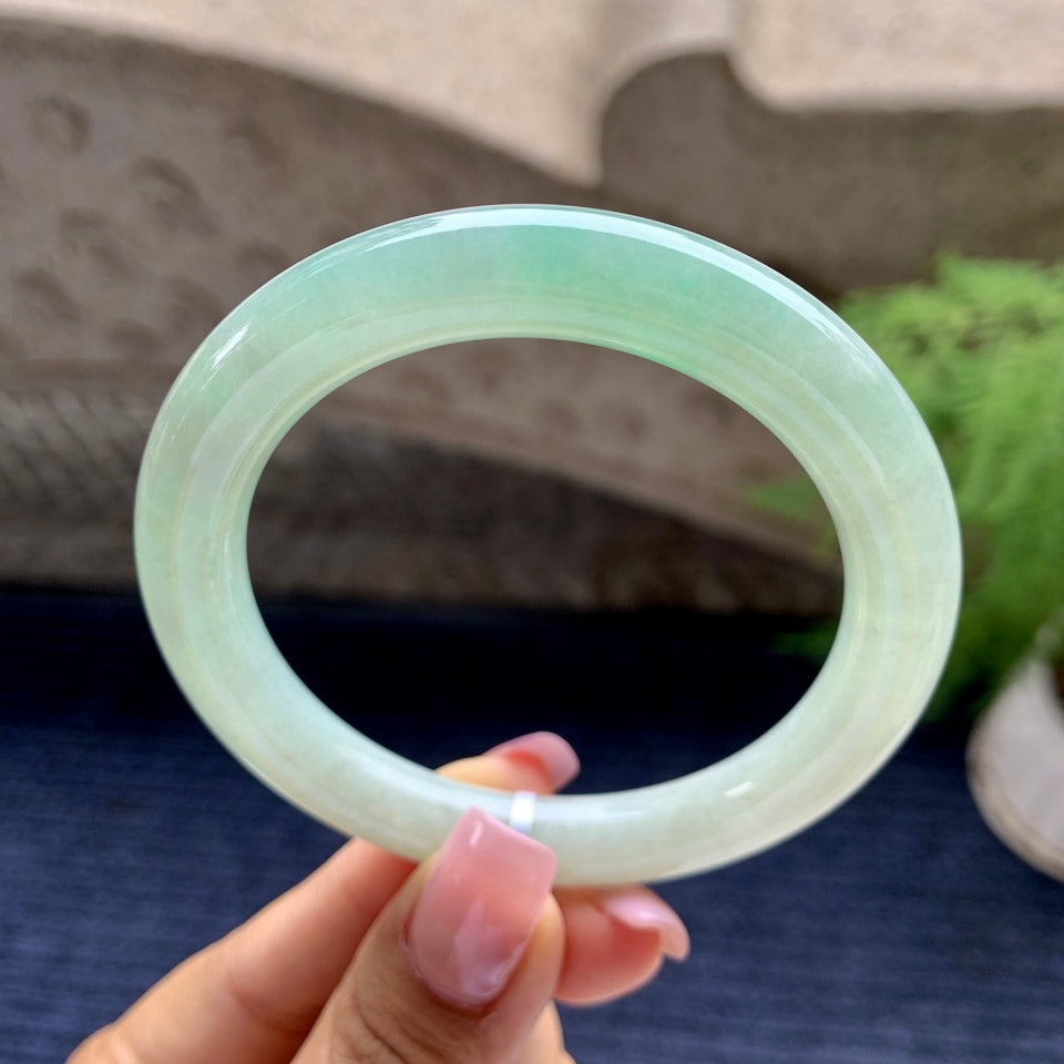 细糯种晴底圆条手镯（55mm）（yc094302）