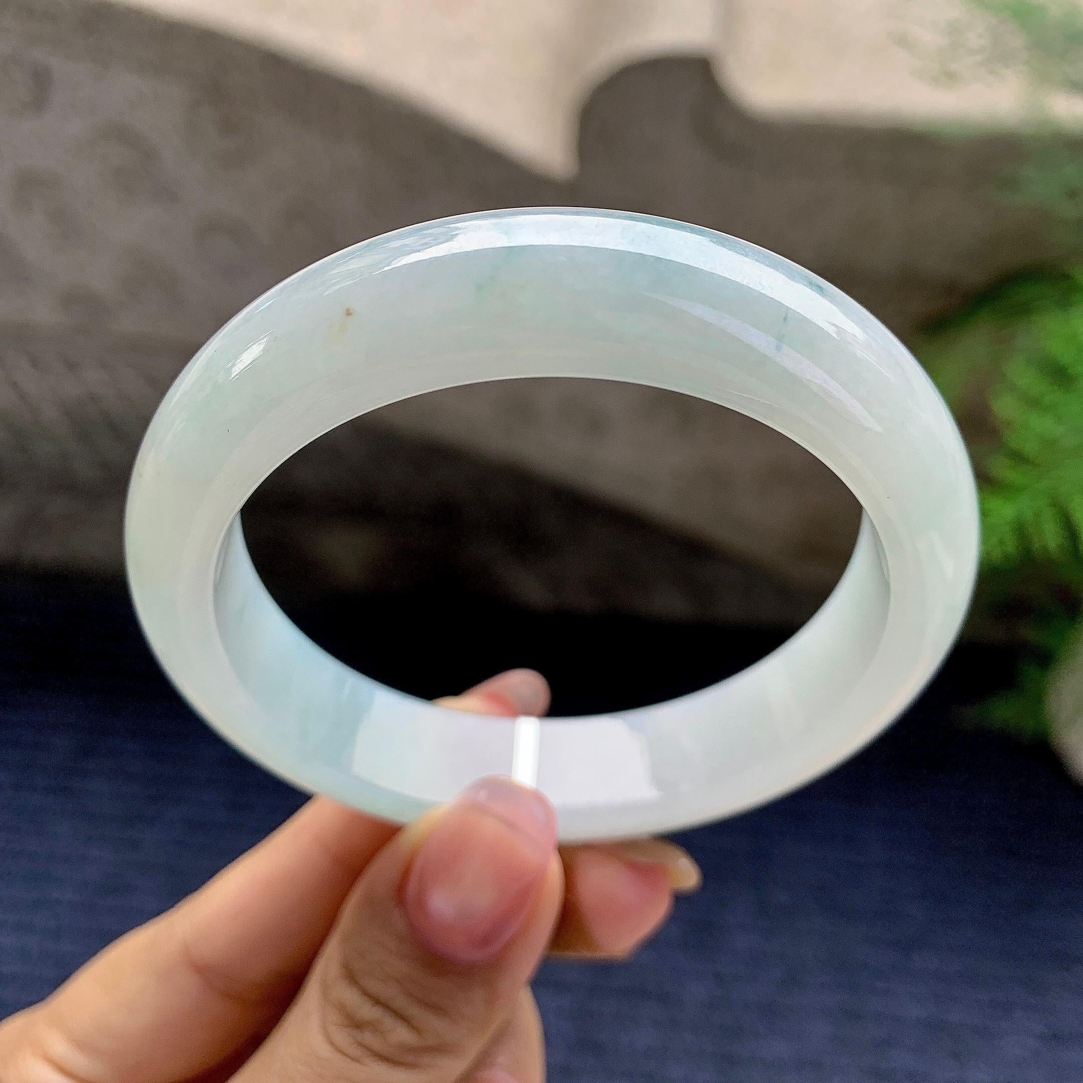 细糯种飘花平安镯（56.3mm）（yc280854）