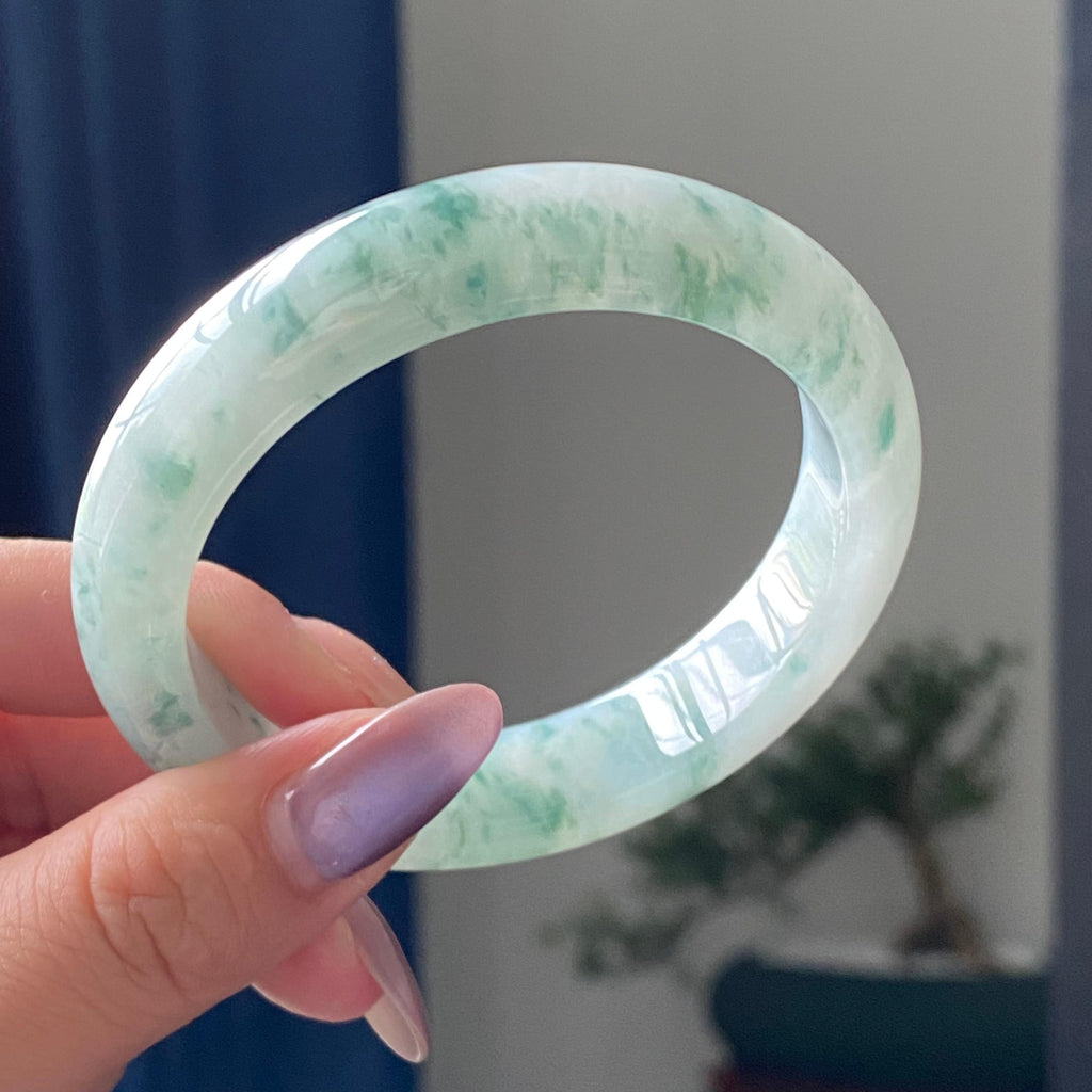 细糯种飘花平安镯手镯（55圈）（yc195223）