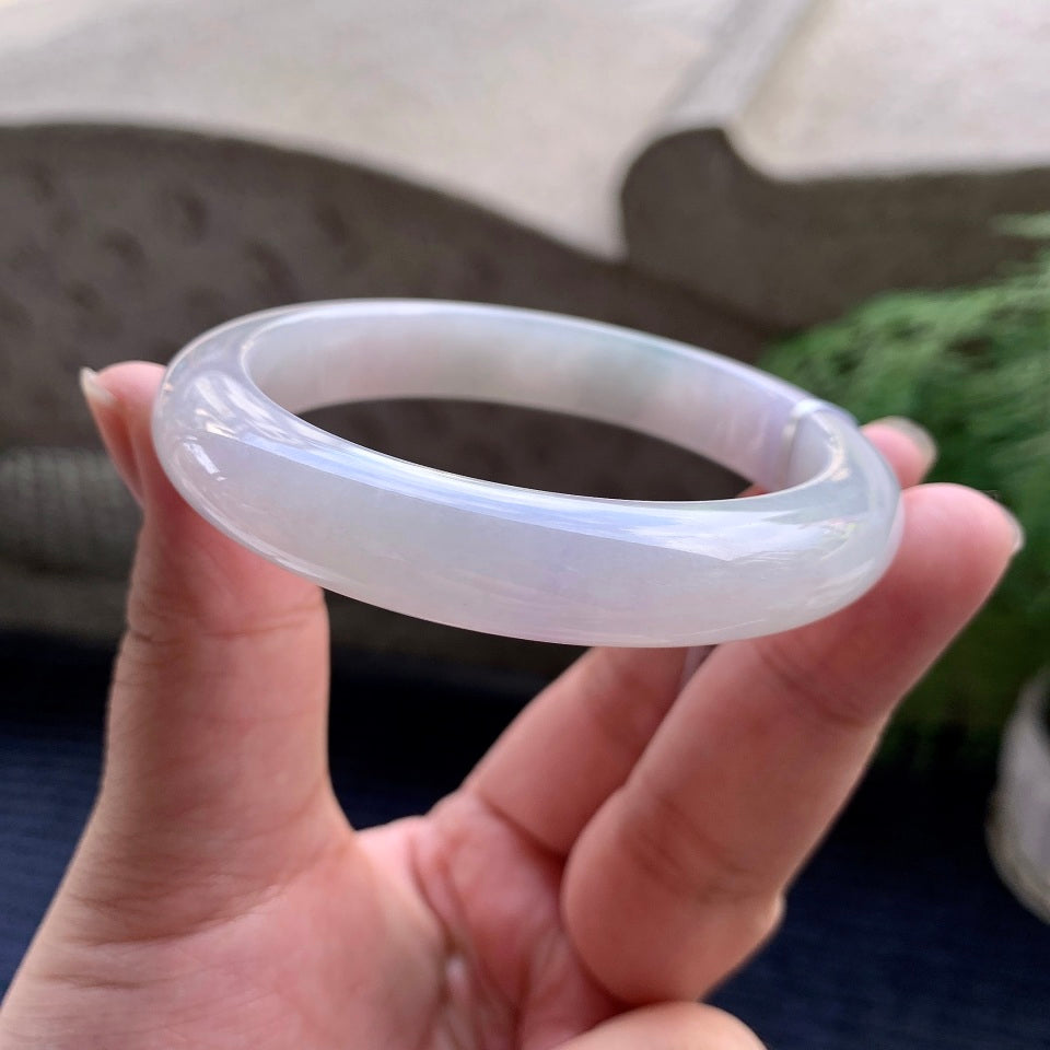 糯冰种春彩平安镯（56.7mm）（yc106736）
