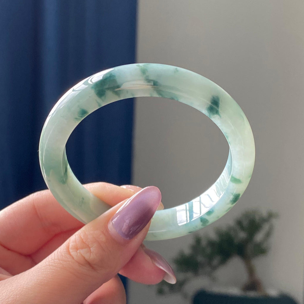 细糯种飘花平安镯手镯（55圈）（yc195216）