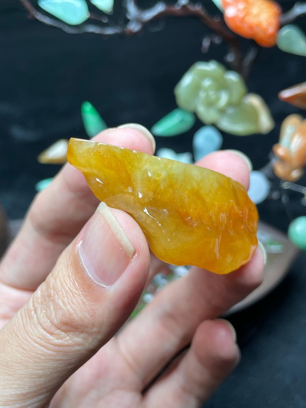 满润蜜糖黄翡片料（yc536310）
