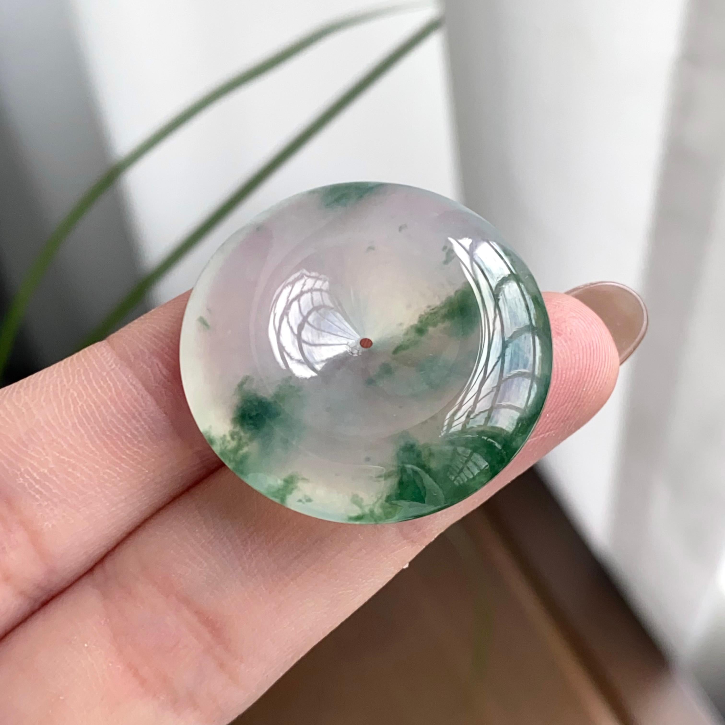 冰种飘花平安扣吊坠（yc262767）