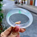 高冰种飘绿平安镯（48.9mm）（yc278626）