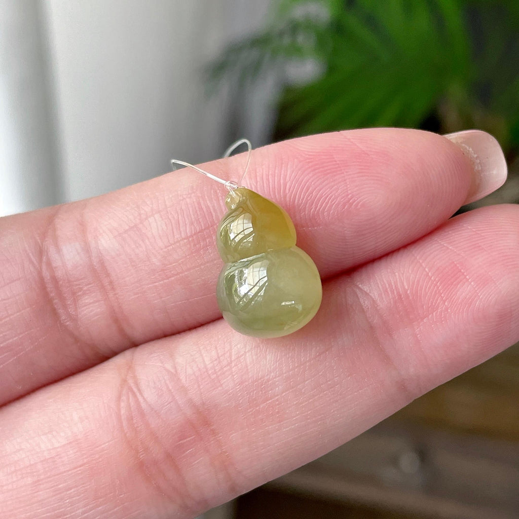 细糯种黄翡葫芦吊坠 天然缅甸A货翡翠（yc508696）