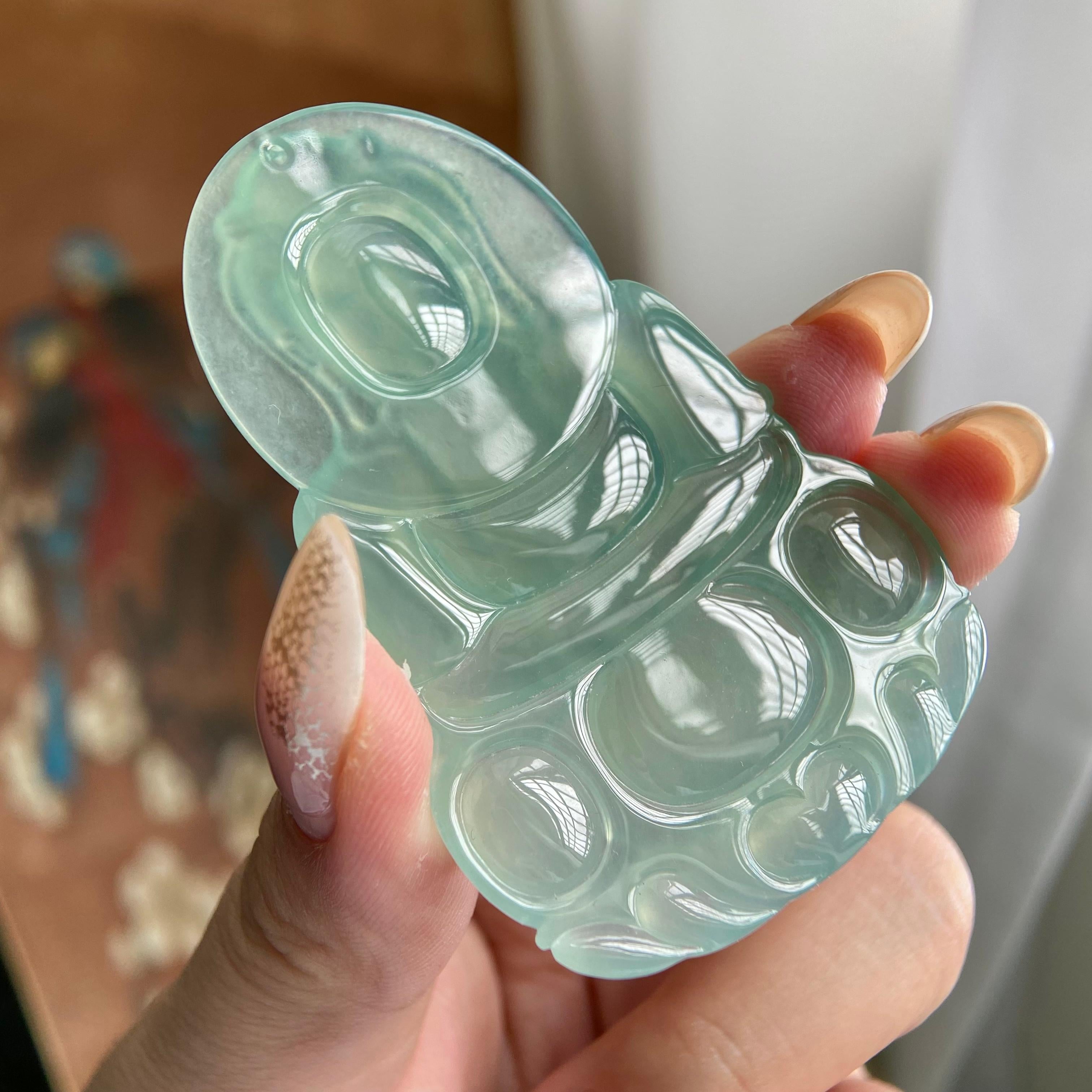 冰种晴底观音吊坠（yc224597）