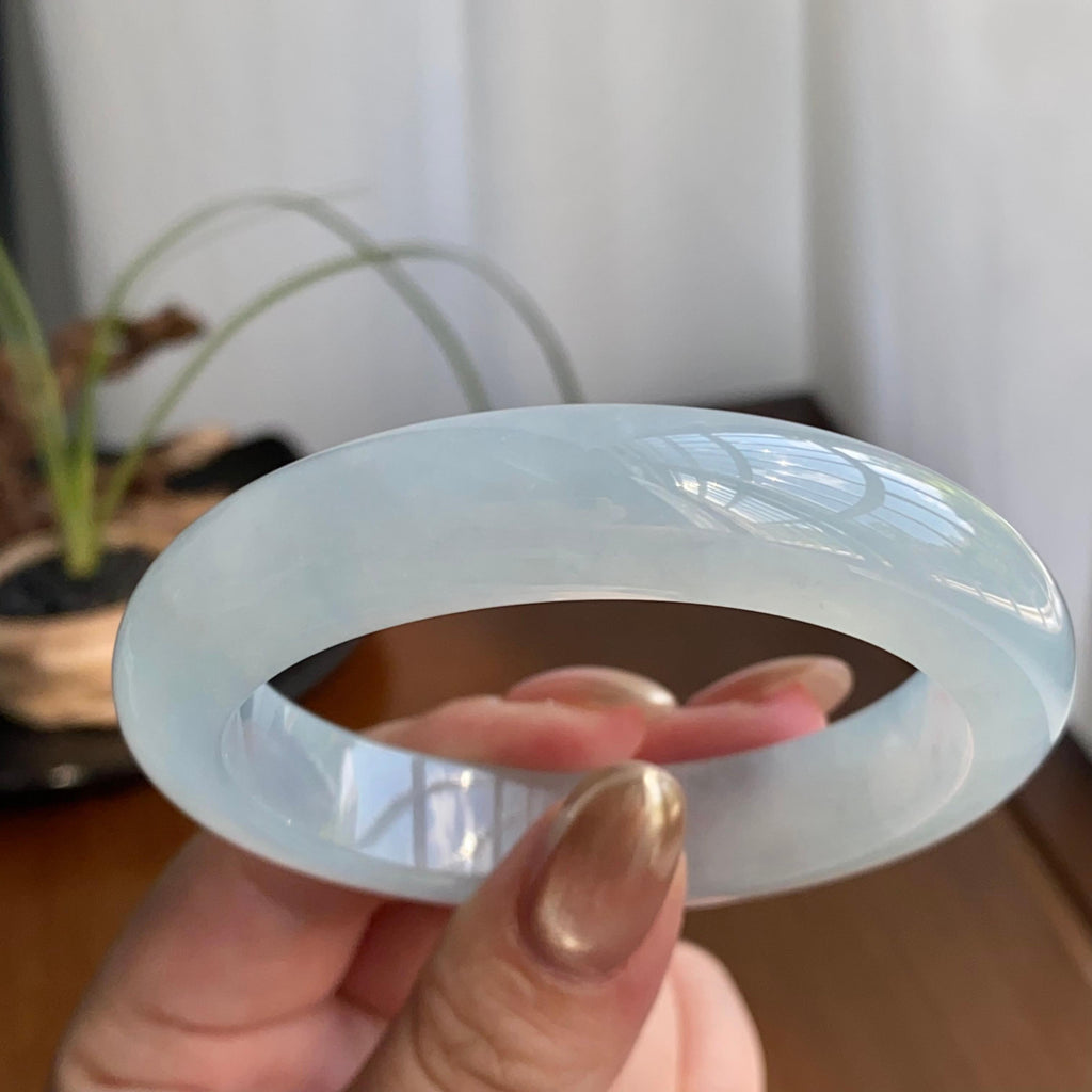 冰种淡晴底平安镯（54圈）（yc259078）