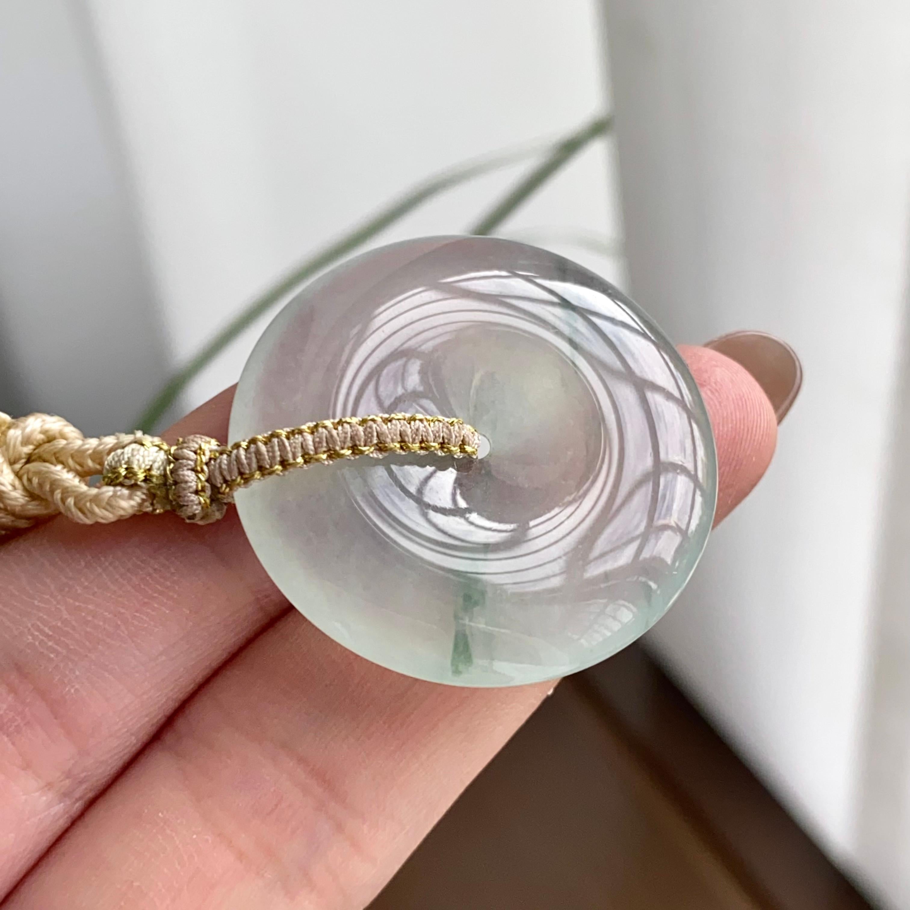 冰种飘花平安扣吊坠（yc262764）