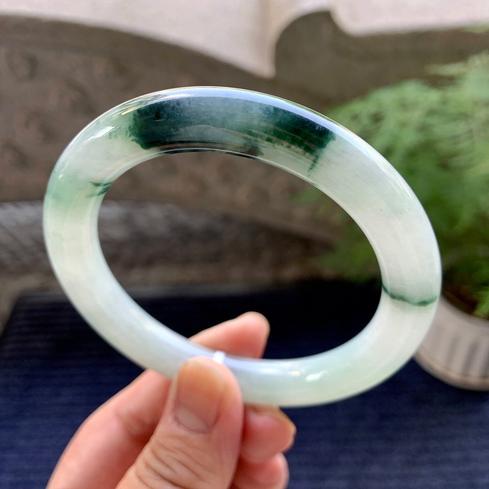 细糯种飘花圆条手镯（59.6mm）（yc098527）