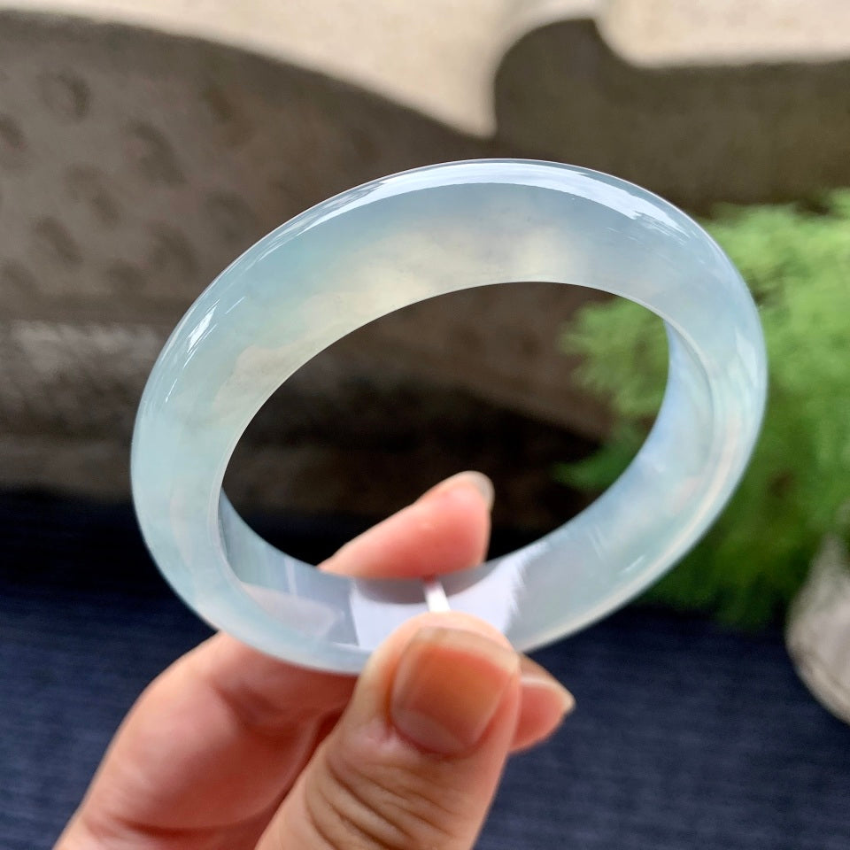 糯冰种晴底平安镯（52.8mm）（yc096226）