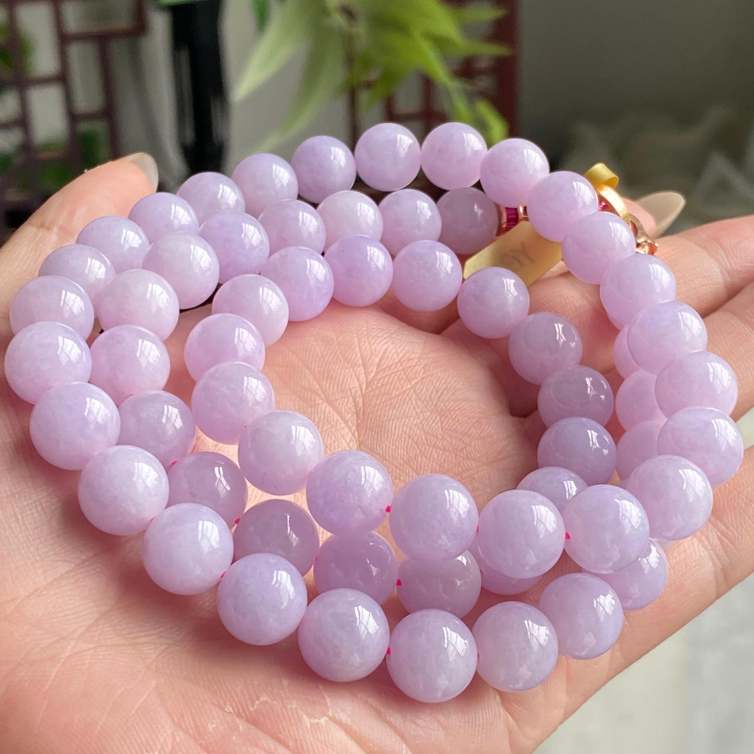 细糯种紫罗兰珠链（62颗）（yc196843）