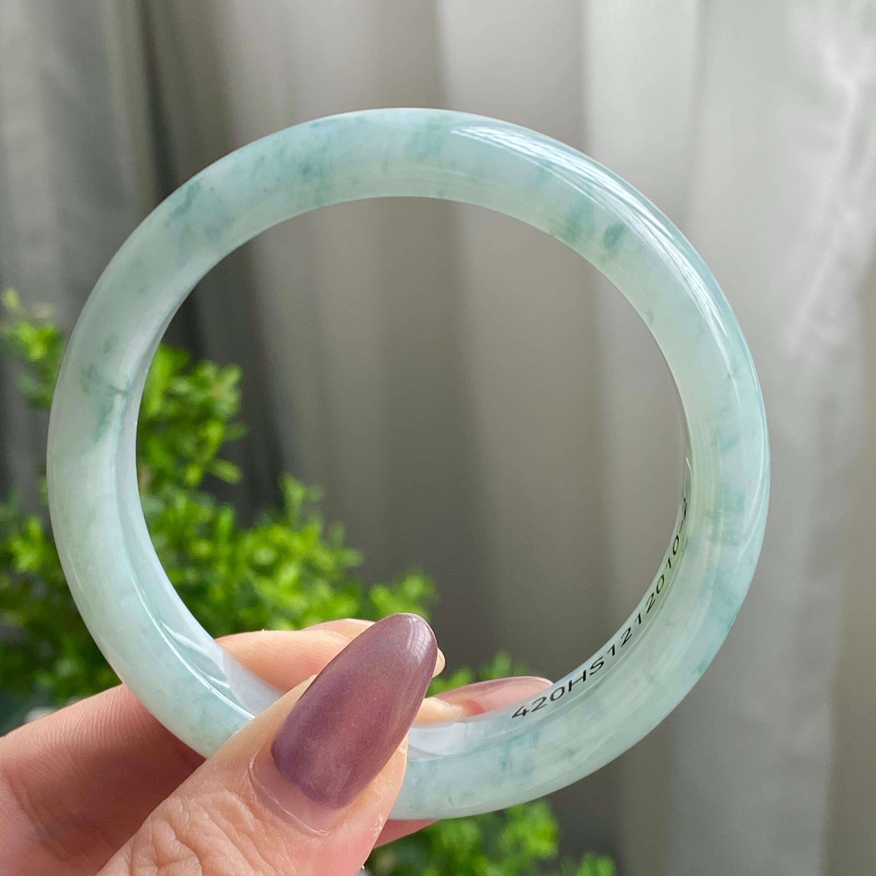 细糯种飘花平安镯（56圈）（yc202565）