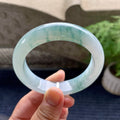 糯冰种飘花平安镯（56.8mm）（yc097814）