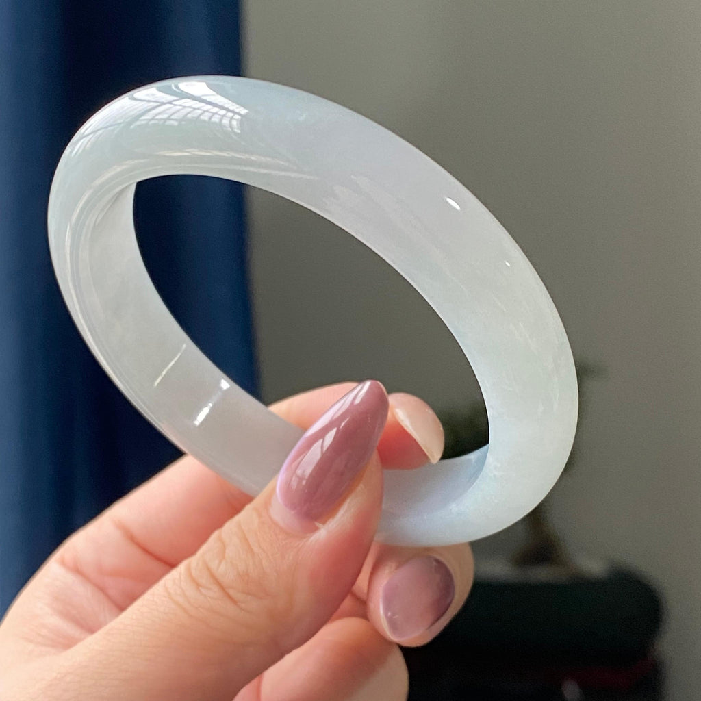 细糯种蓝底平安镯手镯（57圈）（yc196177）