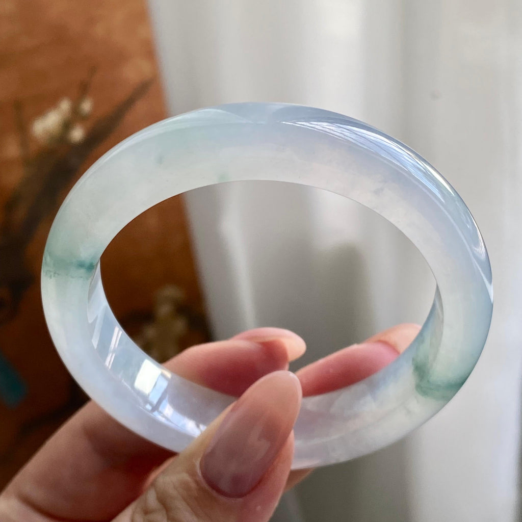 冰种飘花平安镯（54圈）（yc228809）