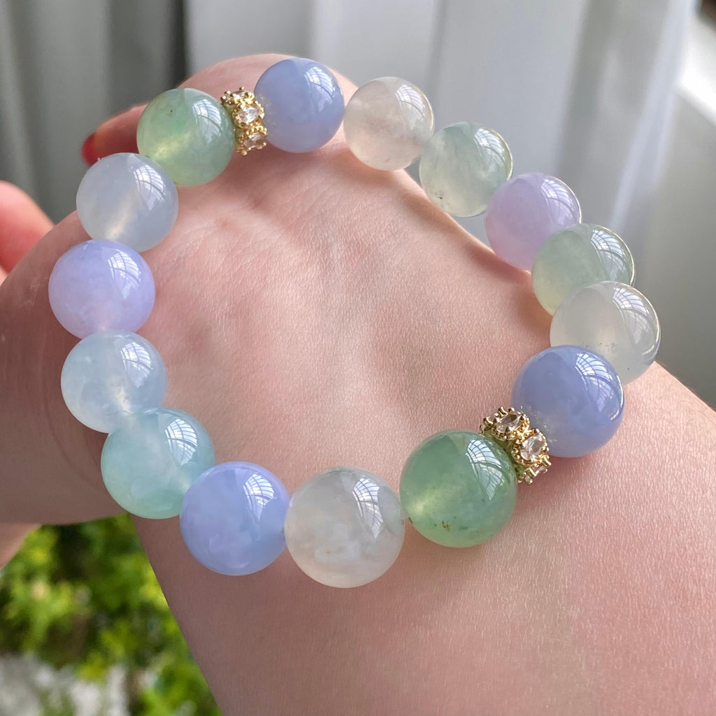 冰种多宝单圈手串（15颗）（yc203589）