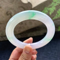 糯冰种飘绿圆条手镯（59.9mm）（yc165855）