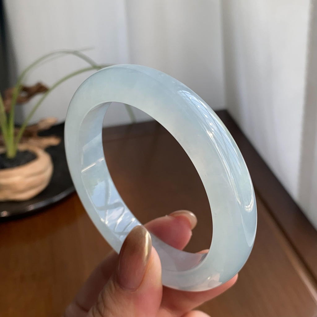 冰种淡晴底平安镯（54圈）（yc259078）