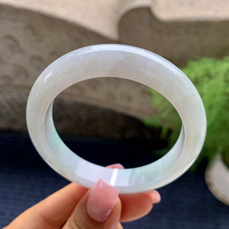 细糯种带底色平安镯（54.2mm）（yc090099）