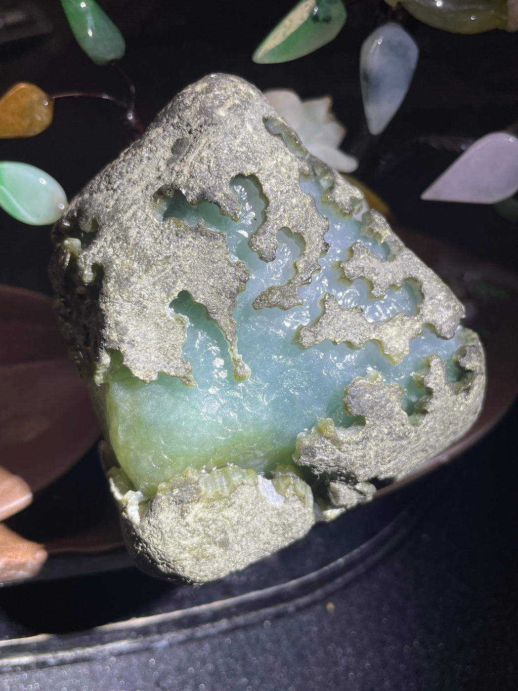 莫西沙开窗冰底飘黄牌子料（yc703087）