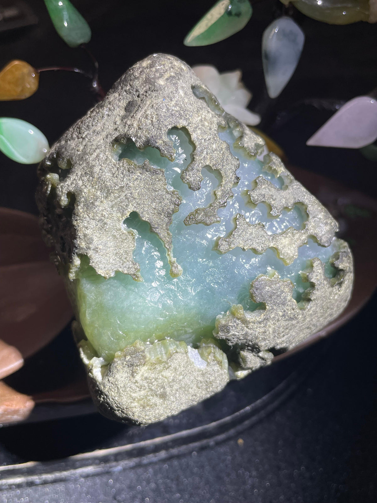 莫西沙开窗冰底飘黄牌子料（yc703087）