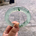 高冰飘花圆条手镯（57.3mm）（yc168593）