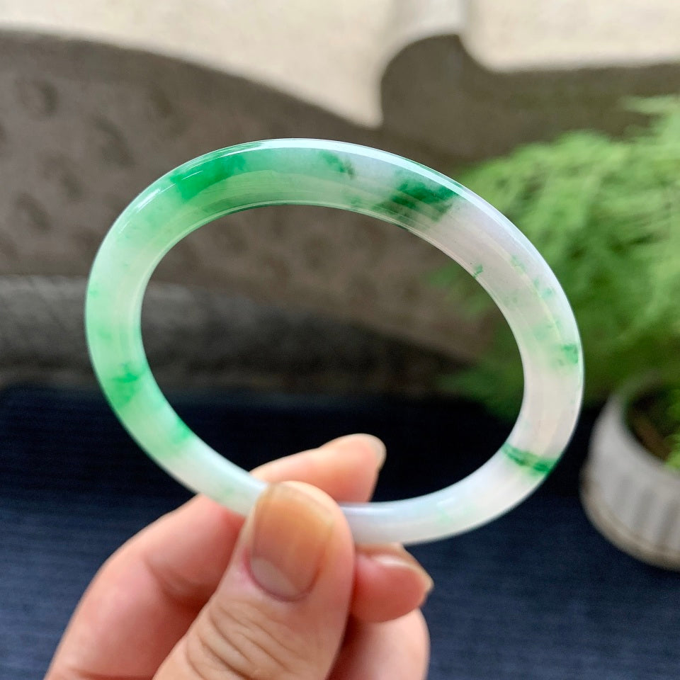细糯种飘花圆条手镯（53mm）（yc096279）
