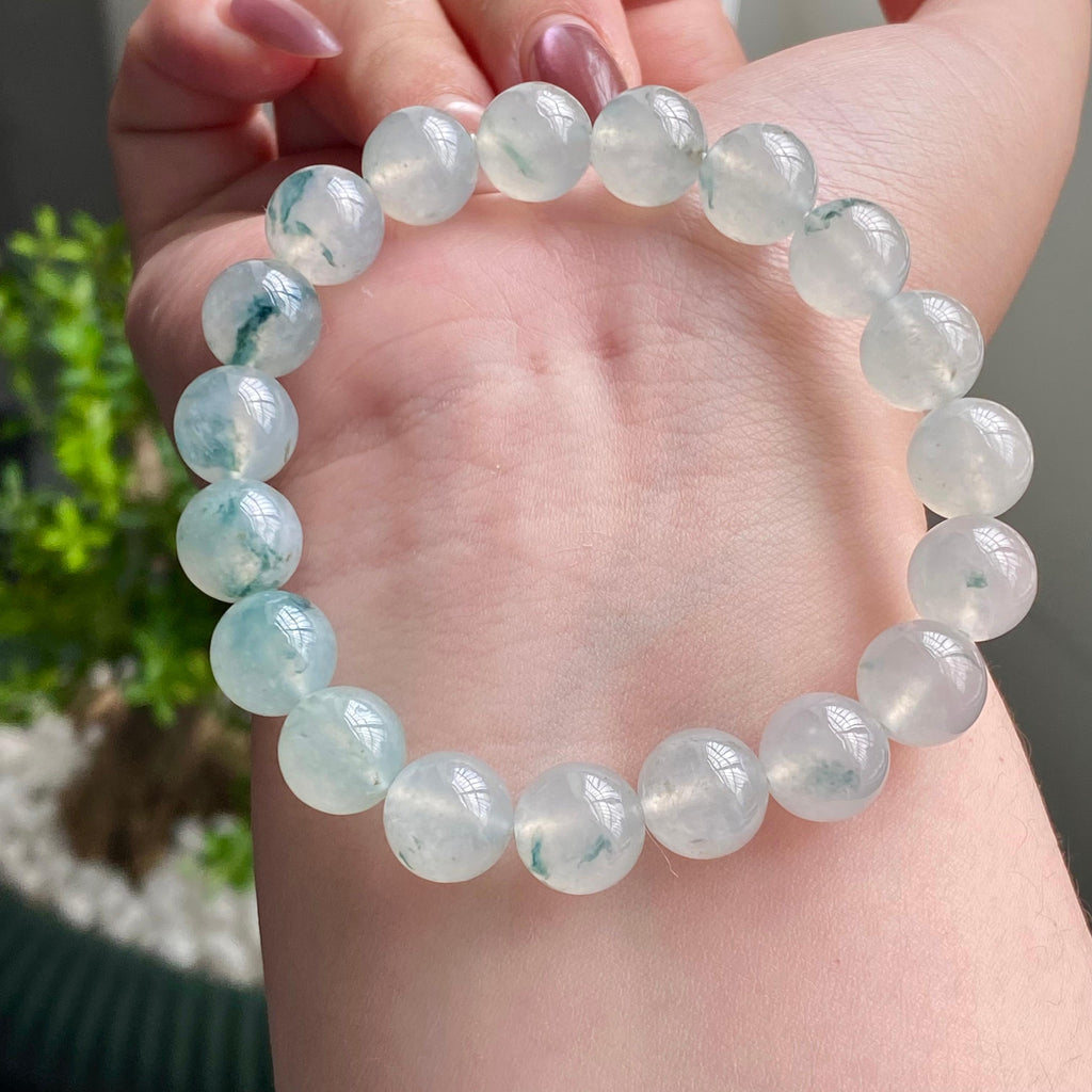 冰种飘花单圈手串（19颗）（yc202559）