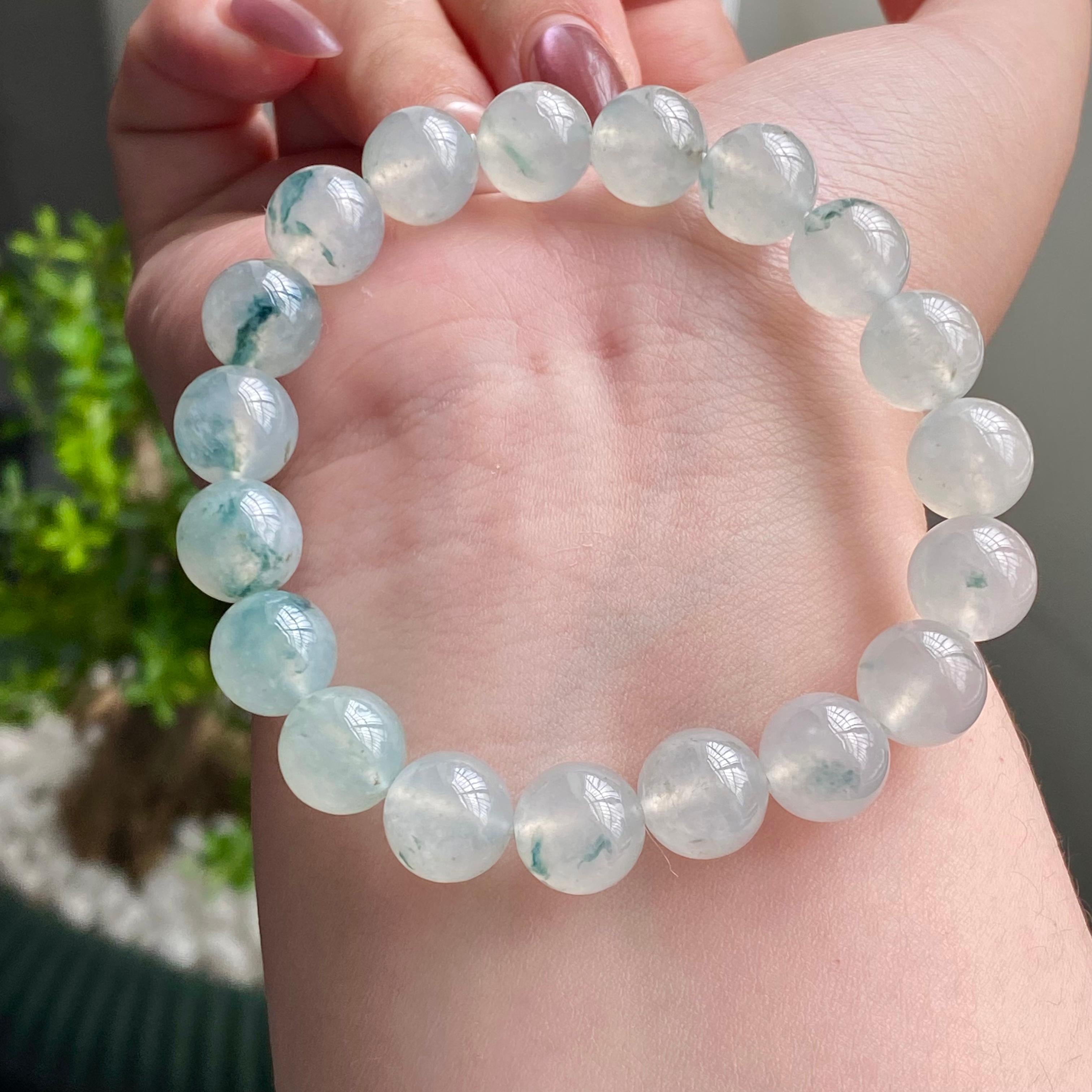 冰种飘花单圈手串（19颗）（yc202559）