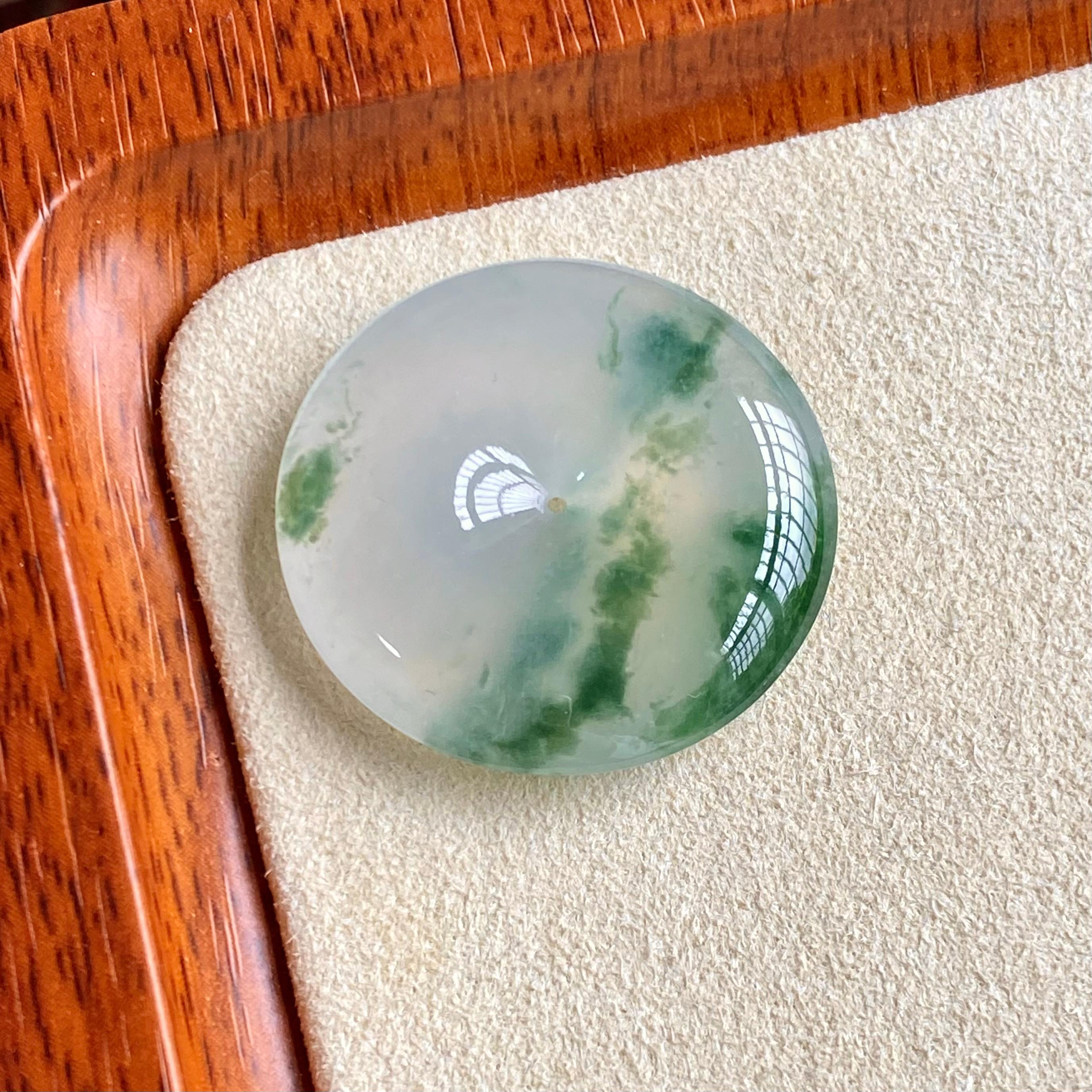 冰种飘花平安扣吊坠（yc196854）