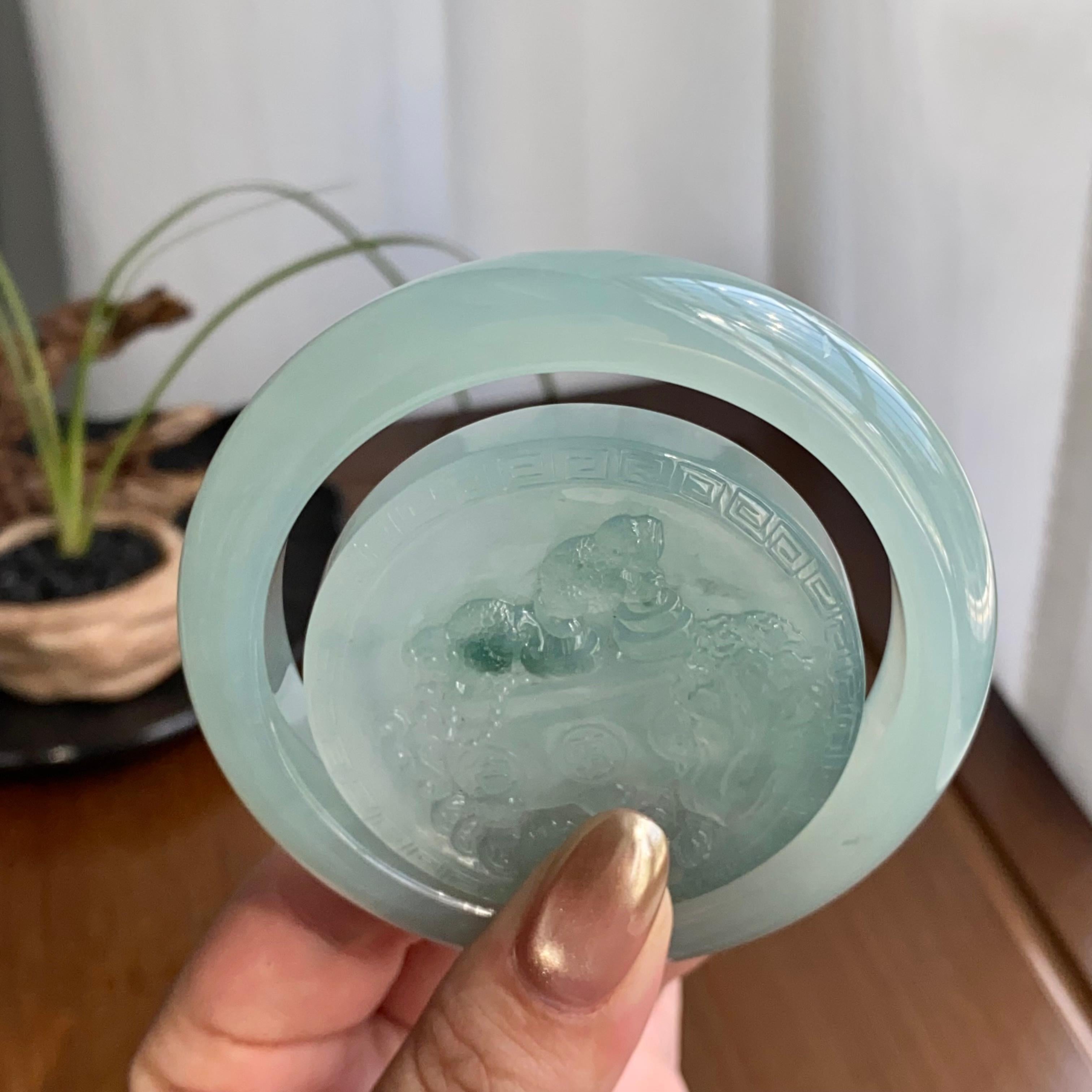 冰种晴底平安镯套装（58圈）（yc258997）