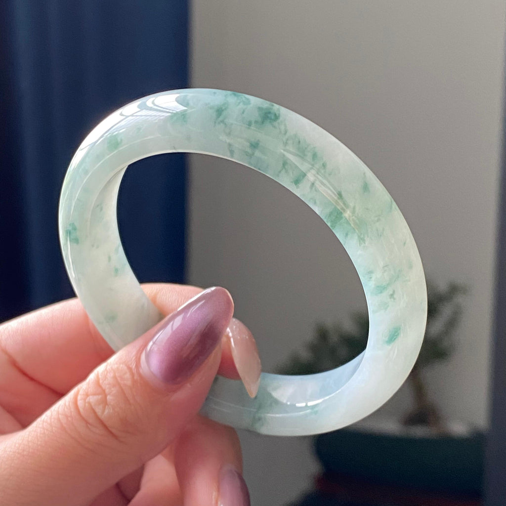 细糯种飘花平安镯手镯（55圈）（yc195223）