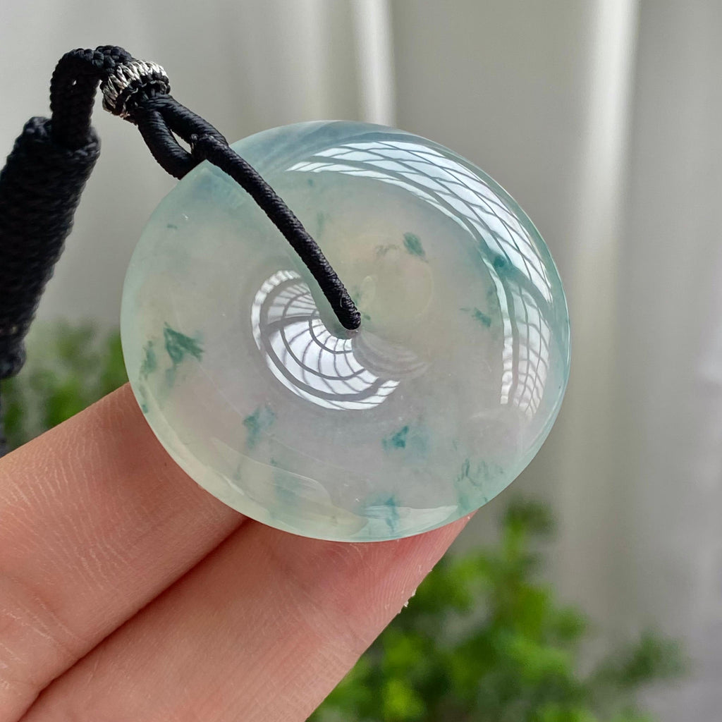 冰种飘花平安扣吊坠（yc201425）