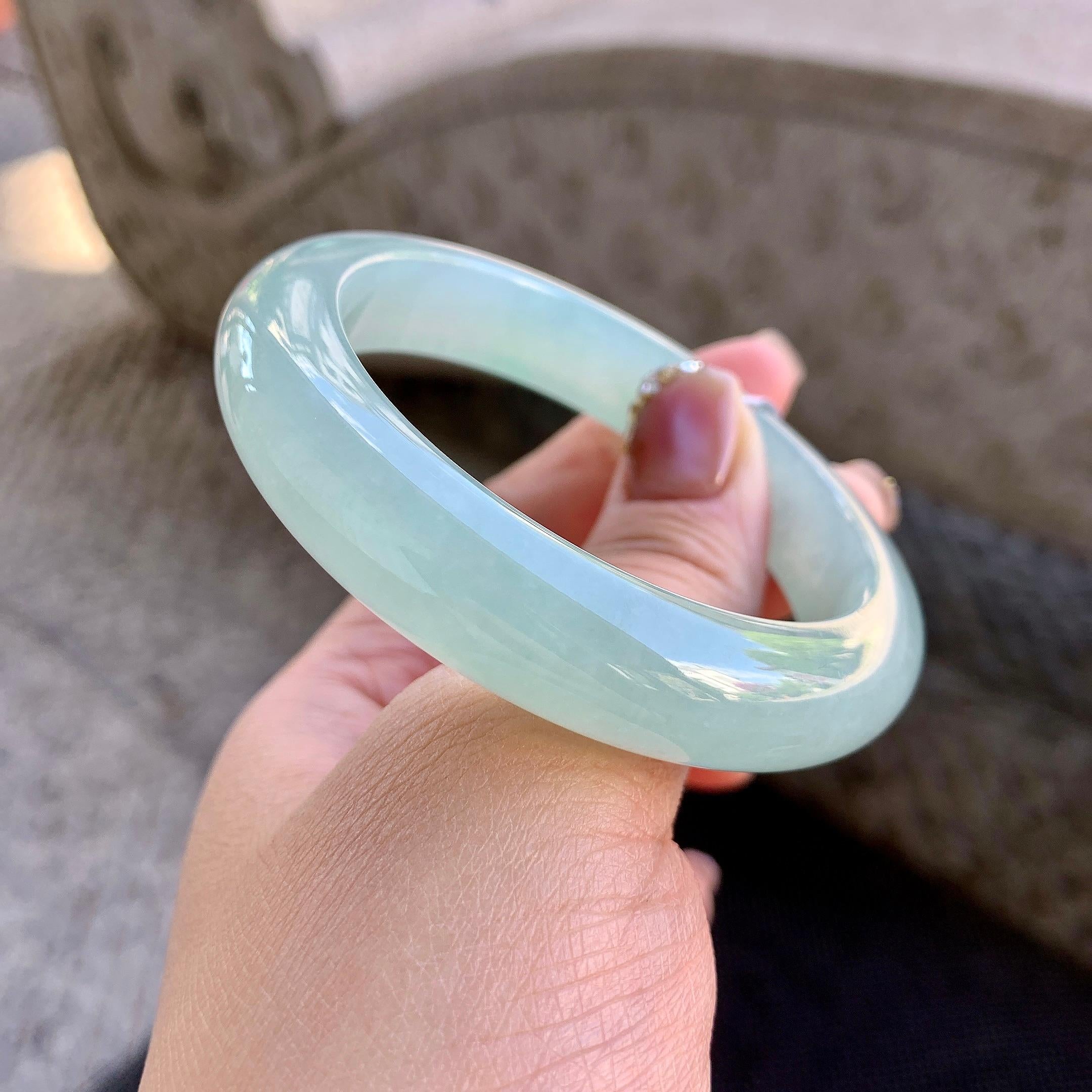 糯冰种晴水平安镯（54.3mm）（yc273592）