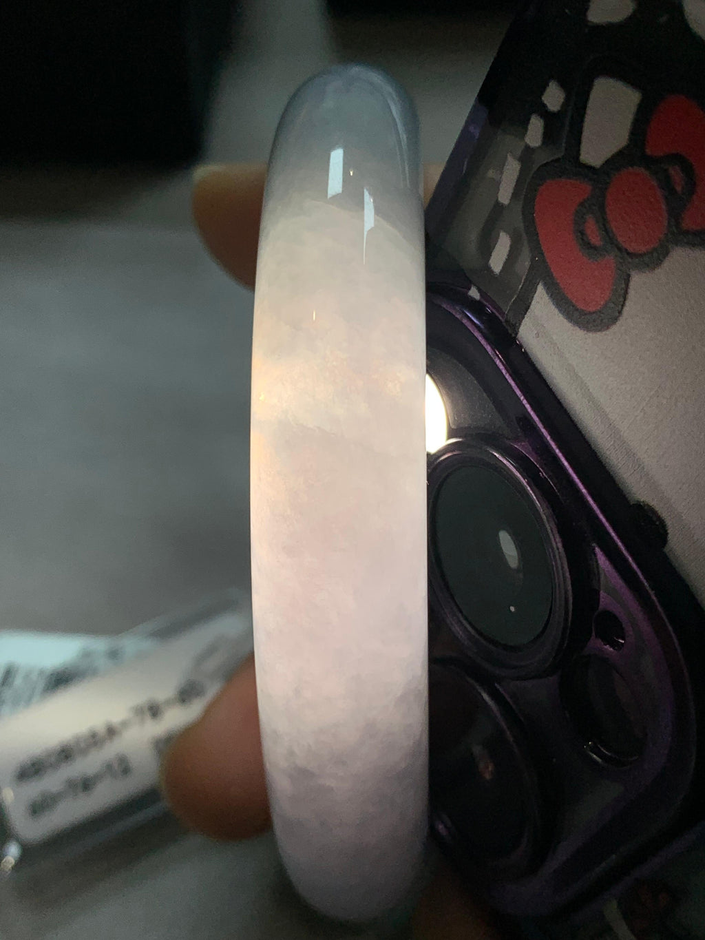 细糯种淡紫罗兰平安镯（59.1mm）（yc281526）
