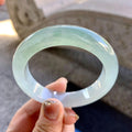 糯冰种飘花平安镯（53.3mm）（yc273587）