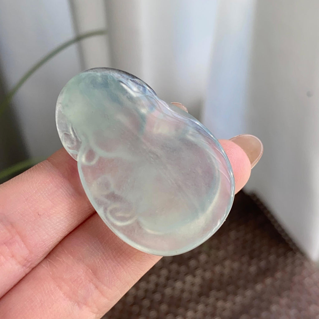 冰种带底色财神吊坠（yc264974）