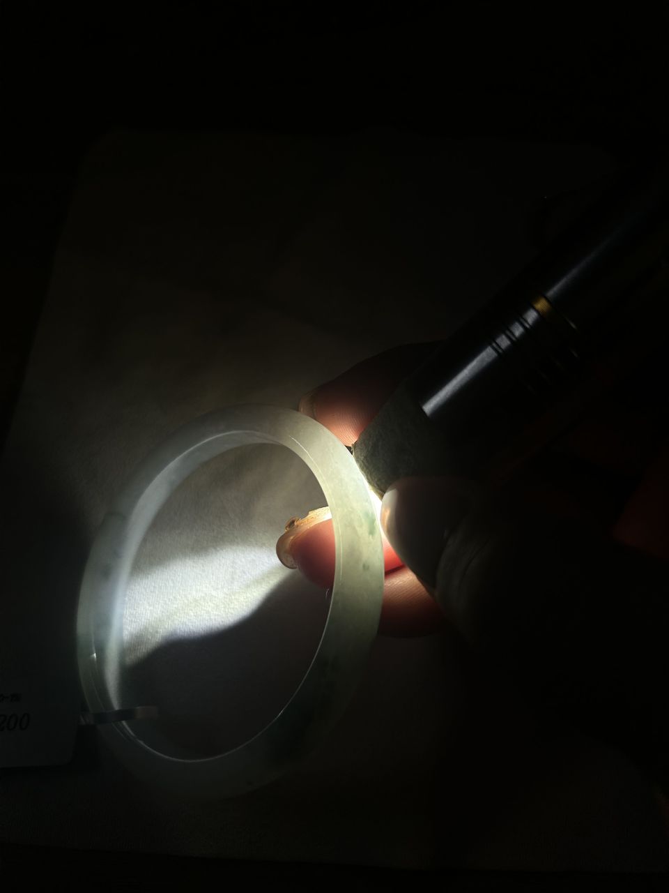 细糯种飘花贵妃手镯（55.5mm）（yc092179）
