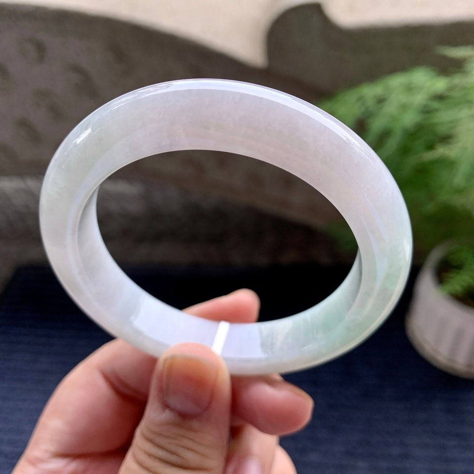 糯种淡晴底平安镯（56mm）（yc098146）