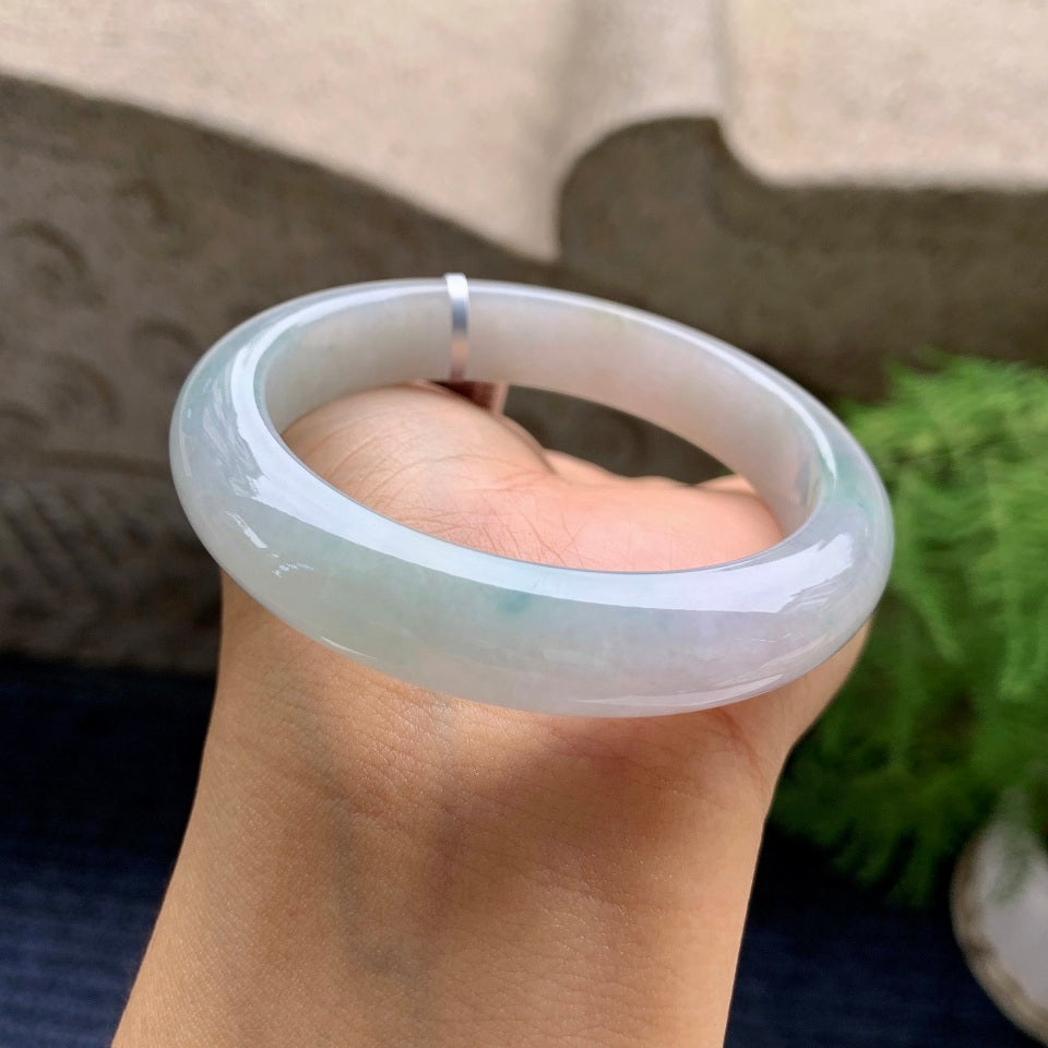 细糯种带底色平安镯（54.2mm）（yc090099）