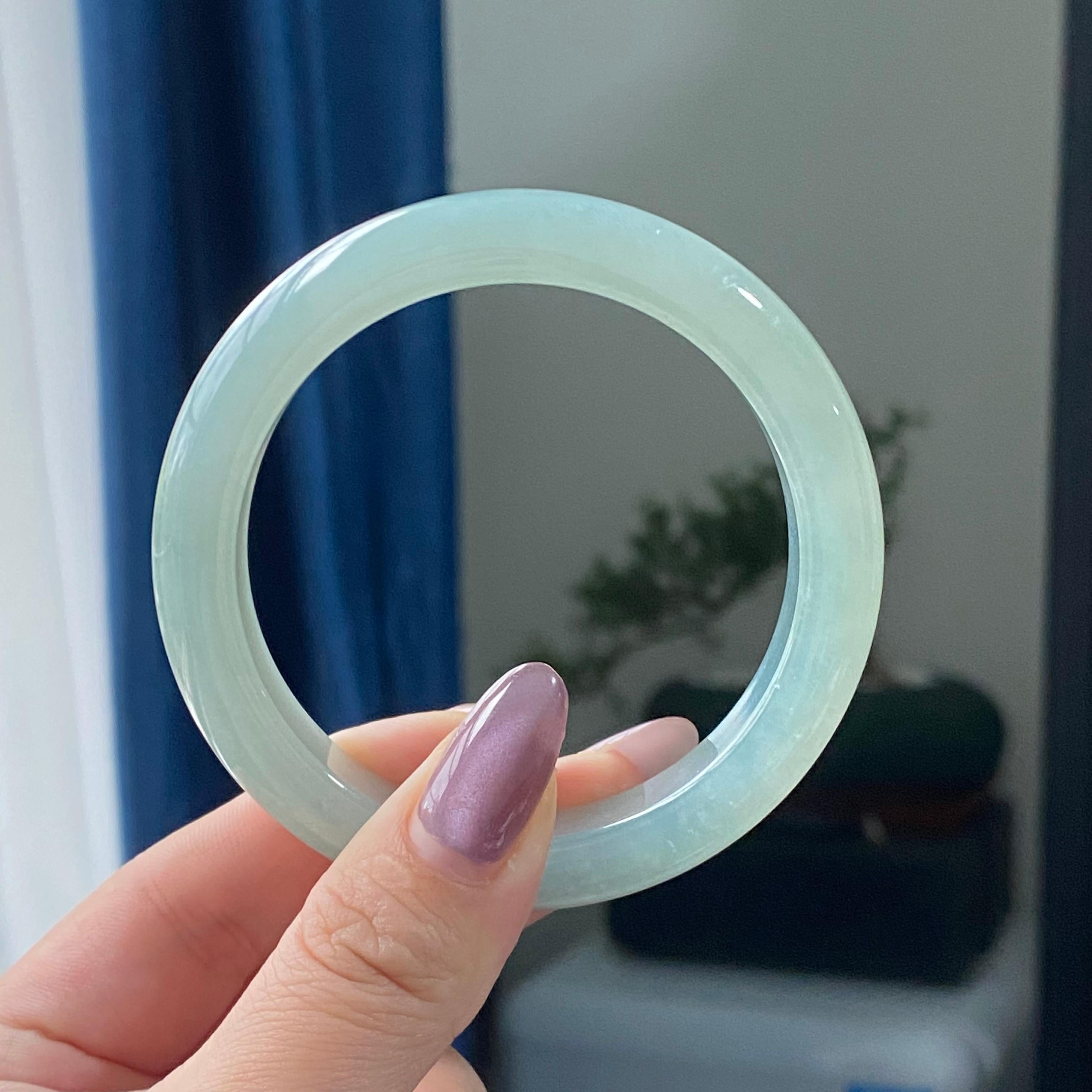 糯冰种晴底平安镯手镯（57圈）（yc196183）