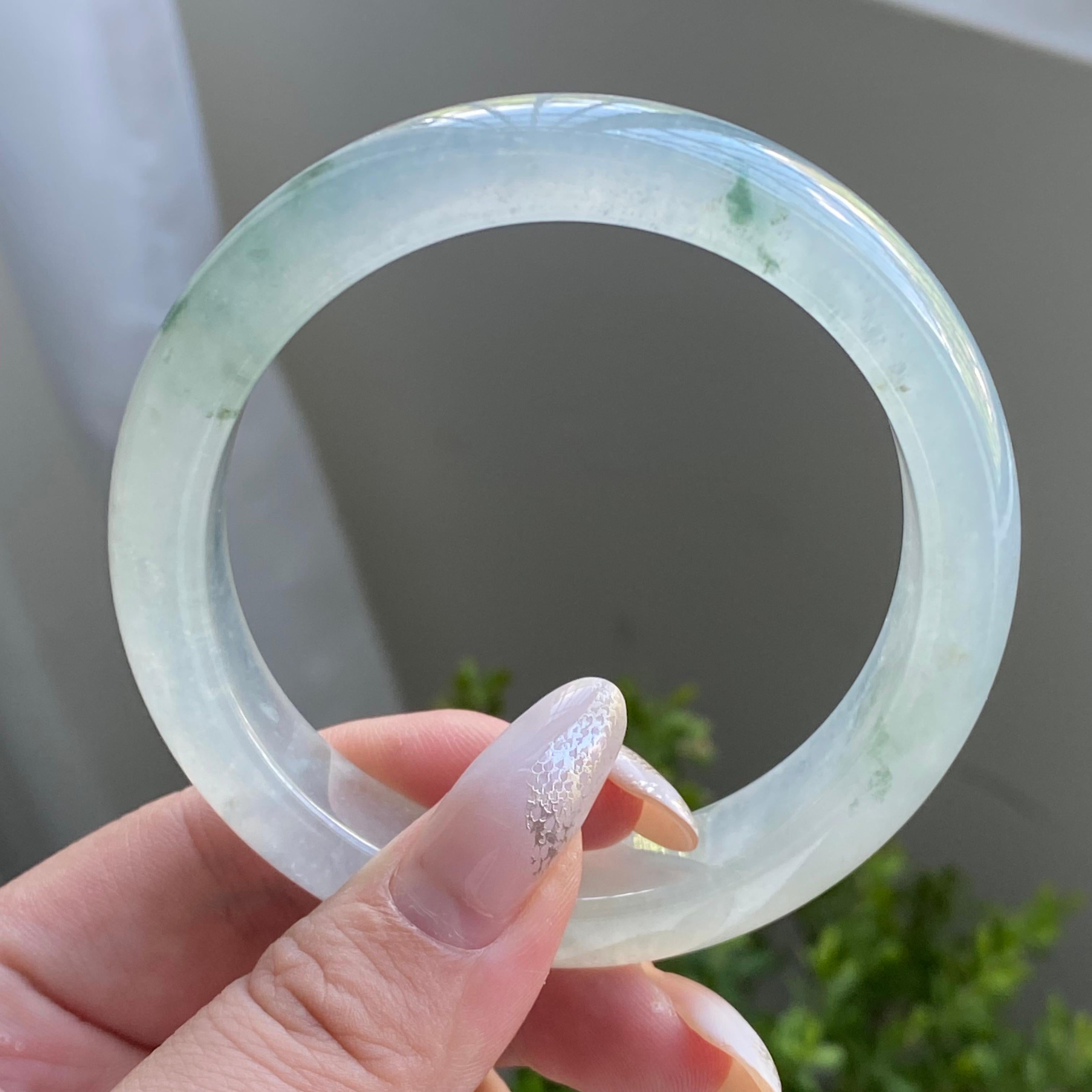 冰种飘花平安镯（57圈）（yc225911）