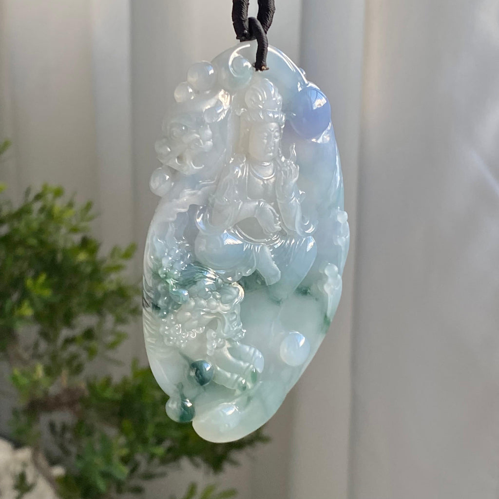 细糯种春彩神龙护主牌吊坠（yc214709）