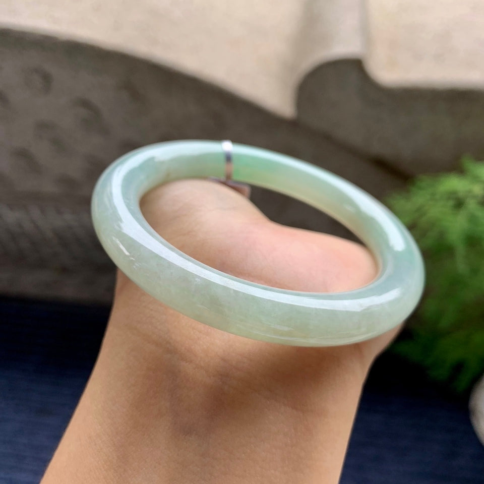 细糯种晴底圆条手镯（55mm）（yc094302）